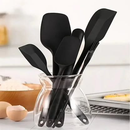 6 Pieces Silicone Spatula Kit Non Stick Heat Resistant Tools for Cooking Baking Mixing
