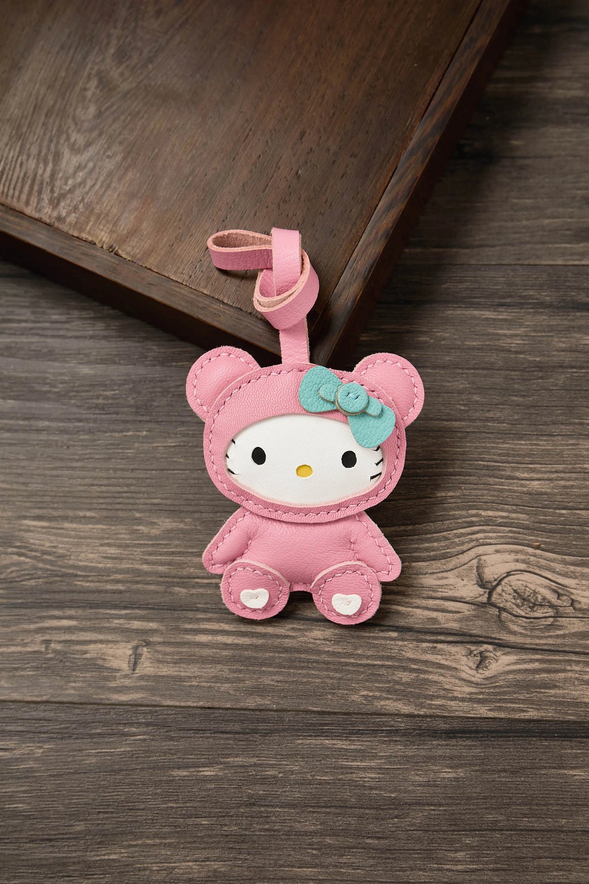 Bag Leather Charm No Face Keychain Black Cozy Cute Gift