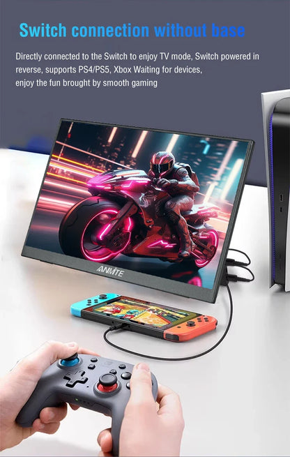 Travel-Friendly 15.6 Inch Touch Monitor 1080p HDR Gaming On The Go