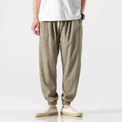 Pants Casual Men's Linen Harem Bloomers Cotton Leggings for Comfort