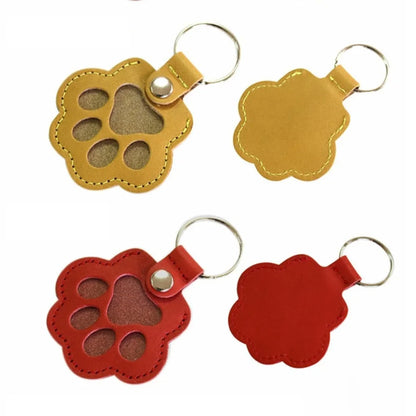 Hair Pet Keychain Paw Pendant PU Leather Hair Holder
