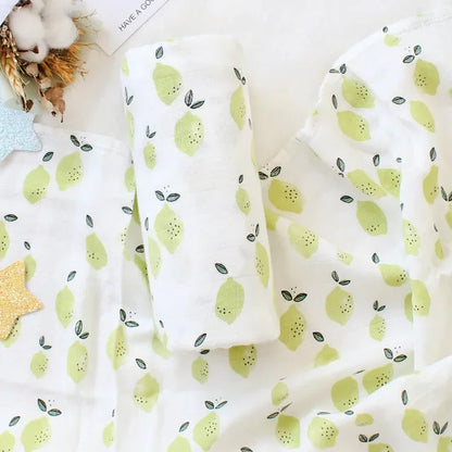Muslin Bamboo Swaddle Blanket 120x120 Cm Floral Newborn Bedding Fall 2025 Breathable Eco Friendly Baby Gift