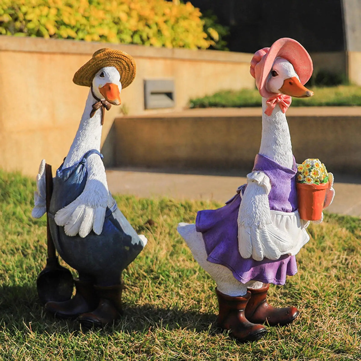 Garden Duck Statue Outdoor Sculpture Spring 2026 Garden Decor Gift Idea For Courtyard