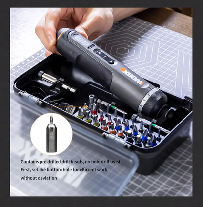 Cordless2025 Edition Screwdriver Kit With 30 Bit Kit USB Battery-Powered 4V DIY Device For Household Projects Fall