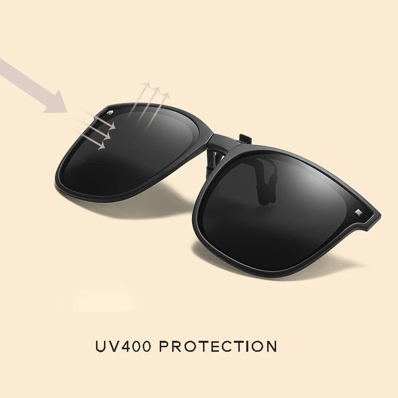 On Clip Sunglasses Foldable Oversized Square Flip Up UV400 Polarized Sunglasses Summer 2026 Trend Gift