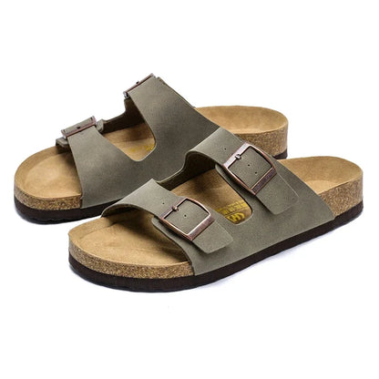 Summer Leather Men Sandals - Sturdy Anti-Slip Outdoor Beach Casual Shoes for Women