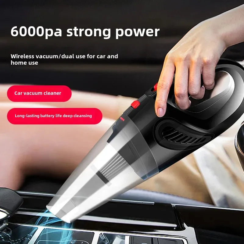 High-Power Travel-Friendly Wired Hand-Held Vacuum Cleaner - USB Charging, Two-Way Dry/Wet Use