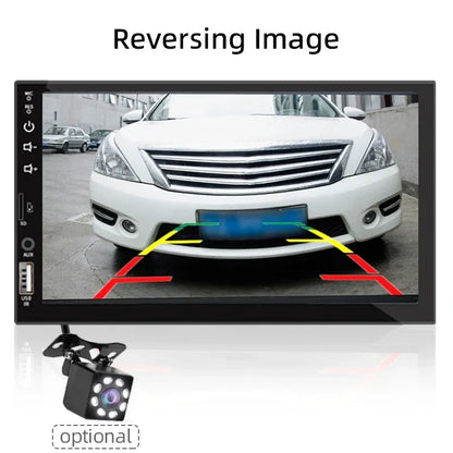 Stereo Car 7-Inch 1 Din CarPlay Android Auto MP5 Head Unit With USB Bluetooth Rear View Camera Fall 2025 Gift
