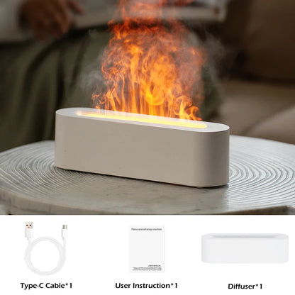 Oil Essential Aroma Diffuser Flame Humidifier with RGB Light