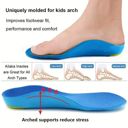 Orthotic Kids Insoles High Arch Support Sports Comfort Plantar Fascia Insole