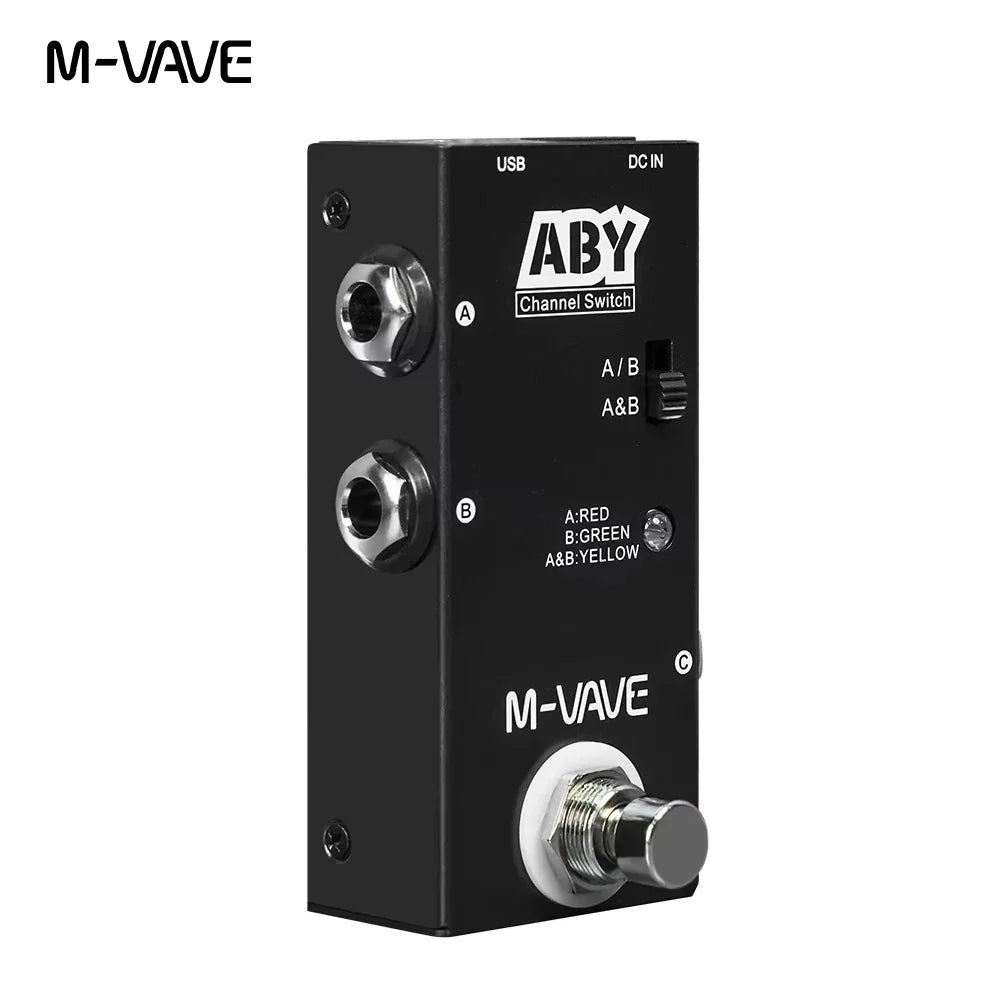 True Bypass AB Box Mini Guitar Bass Channel Switch 2026 – M-VAVE ABY Line Selector Pedal