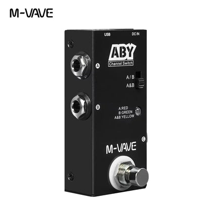 True Bypass AB Box Mini Guitar Bass Channel Switch 2026 – M-VAVE ABY Line Selector Pedal