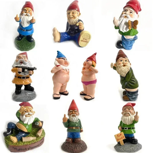 Christmas2026 Edition Ornaments Garden Dwarf Statues Cartoon Gnomes 1 To 2 Pcs Kit Gift Idea Holiday Decor