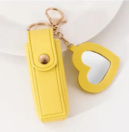 Free 1+1 Birkin Inspired Mini Hand Bag - Mini Leather Lipstick Bag Charm Keychain