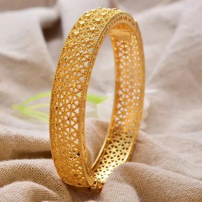 Gold Plated Bangles Deluxe Arabic Wedding Bracelet