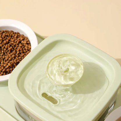 Automatic Pet Feeder 200ml Portion Double Bowl Stainless Steel Food And Water Station Fall 2025 Anti Slip Simple Clean