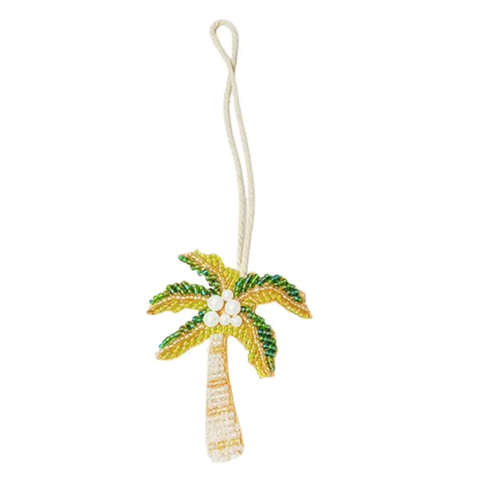 Tree Coconut Sequin Patch Keyring Bag Pendant Handmade