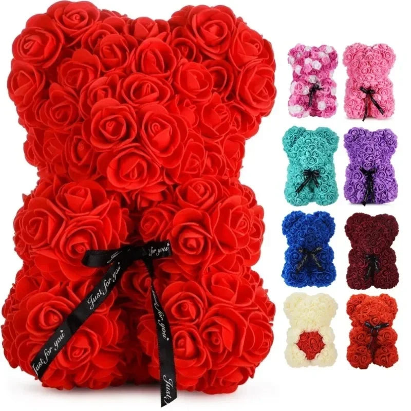 Rose Eternal Bear With LED Lights Gift Decor 2026 Mother Day Valentine Day Trend Gift Ready