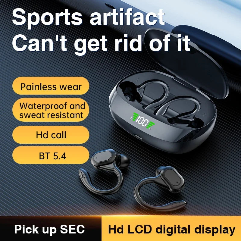 AI Translation Earphones Cordless Ear Hook Bluetooth