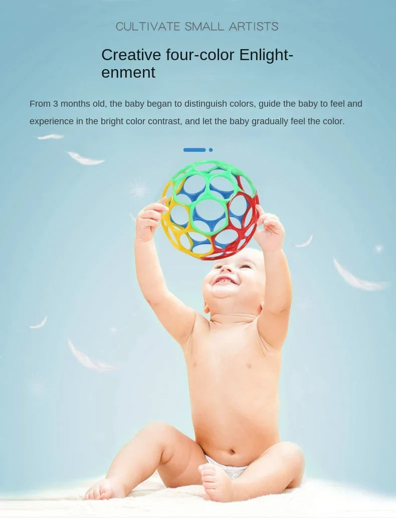 Baby Rattle Teether Ball Newborn Sensory Toys Plush Safe