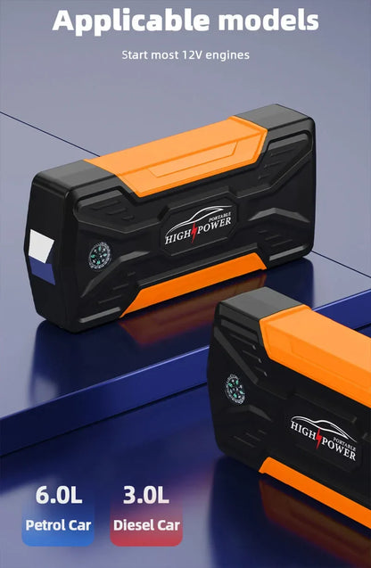 Car Jump Starter With Pump Travel-Friendly 12V Emergency Power Bank Kit 99800mAh Fall 2025 Gift