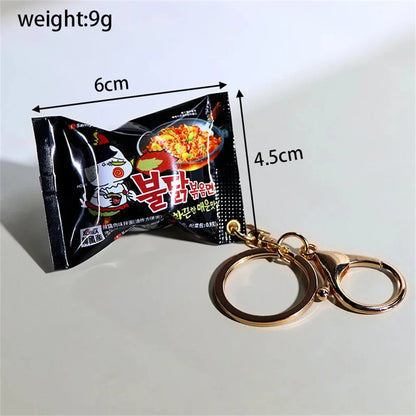 Noodle Instant Keychain Mini Snack Phone Charm Gift