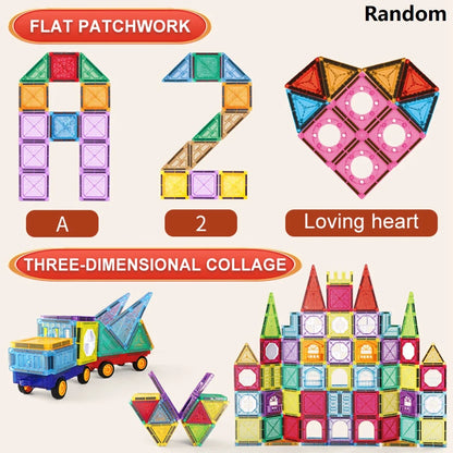 Building Magnetic Blocks for Kids 3-8 Years - Educational Magnet Toys for Toddlers and Preschoolers, Creative Play for Boys and Girls