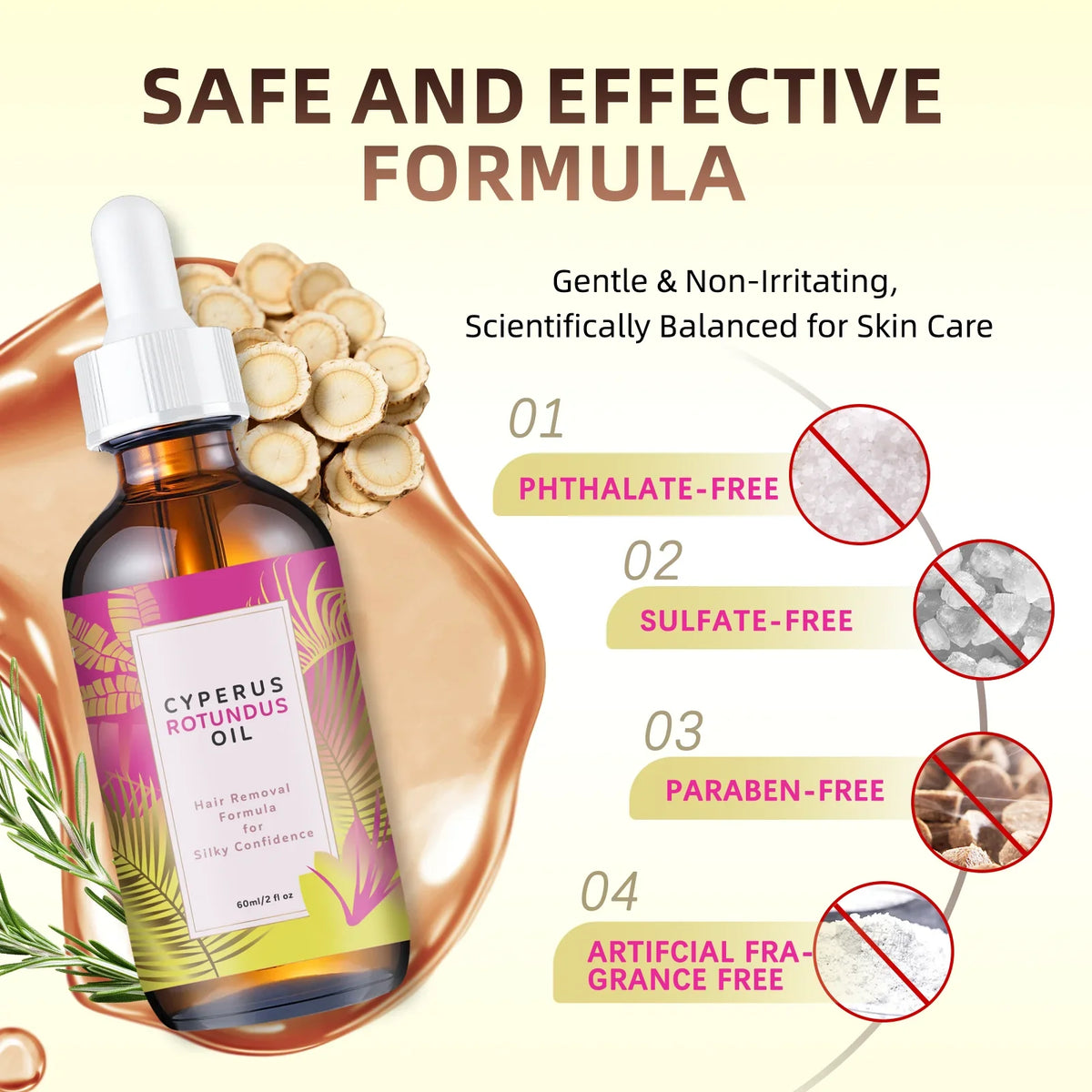 Hair2026 Edition Removal Oil 60ml Organic Jojoba Almond Oil For All Skin Types Long Lasting Smooth Skin TikTok Viral Fall