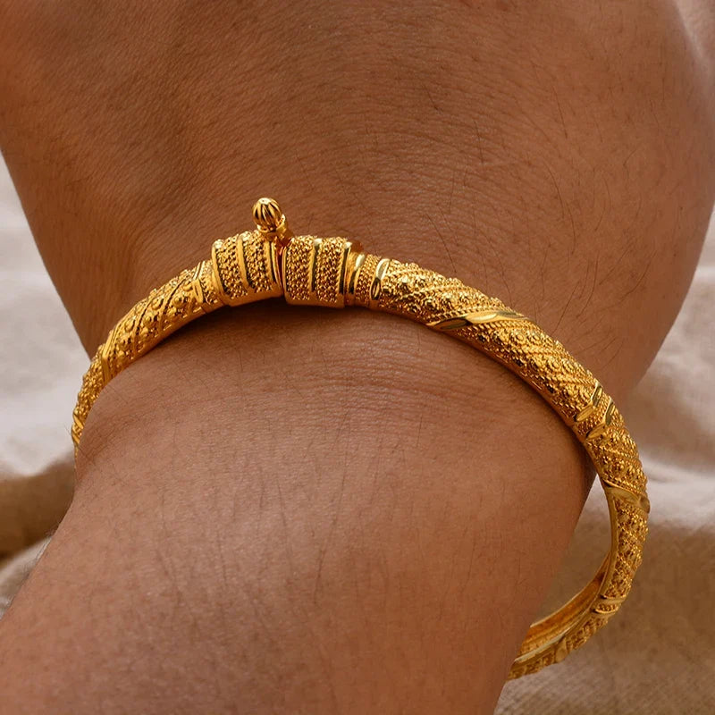 Gold Plated Bangles Deluxe Arabic Wedding Bracelet