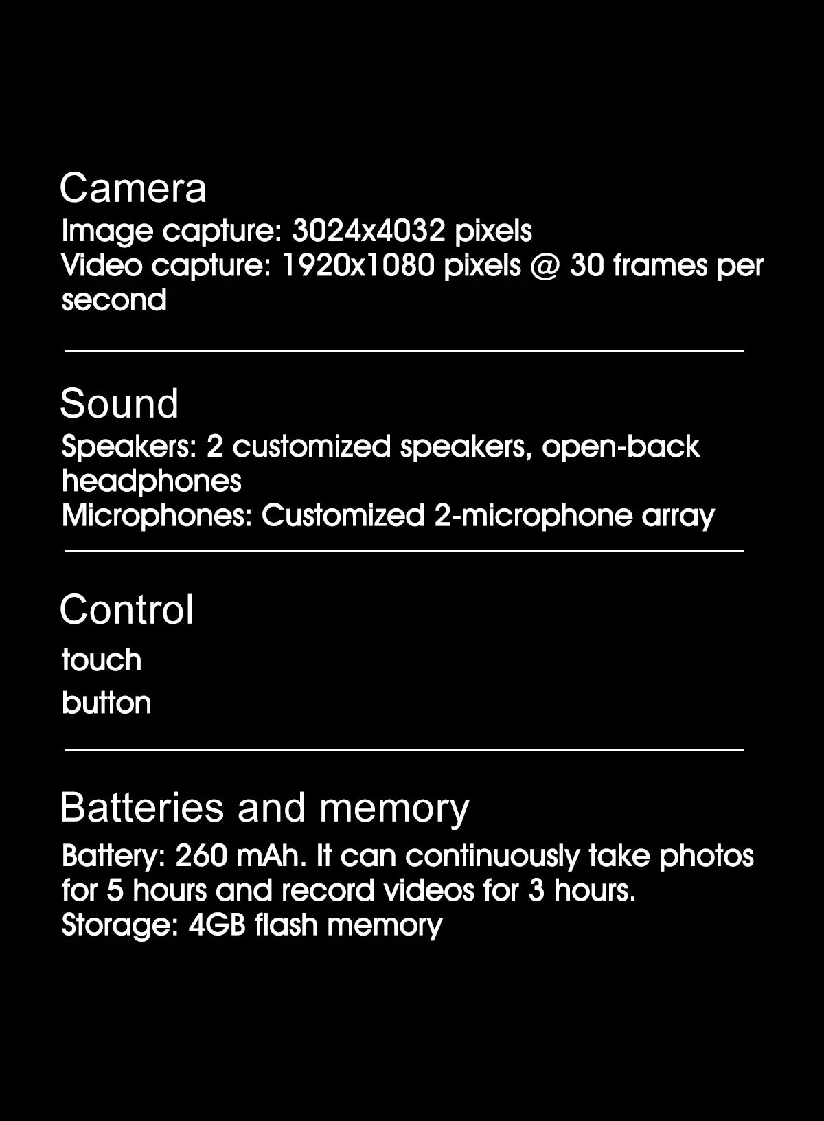AI Smart Camera Glasses Bluetooth Call Voice Assistant