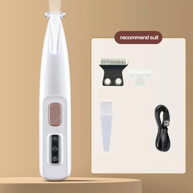 18mm Wide Blade LED Display Pet Grooming Clipper 2026 – Water-Resistant Dog Paw Trimmer with LED Light