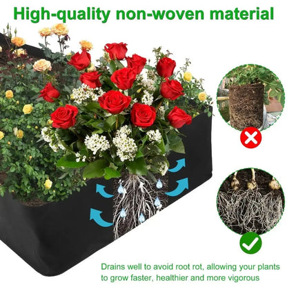 Planting Garden Bag - Rectangular Felt Grow Bags for Vegetables, Tomatoes, and Herbs