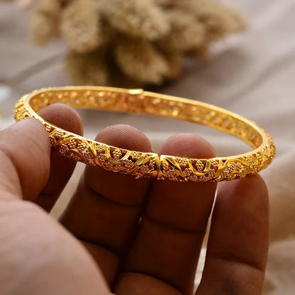 Gold Plated Bangles Deluxe Arabic Wedding Bracelet