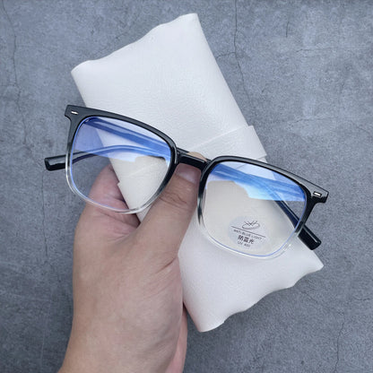 Light Blue Blocking Glasses Frame Black Square Rectangle Computer Eyewear Back To School 2026 Eye Strain Relief