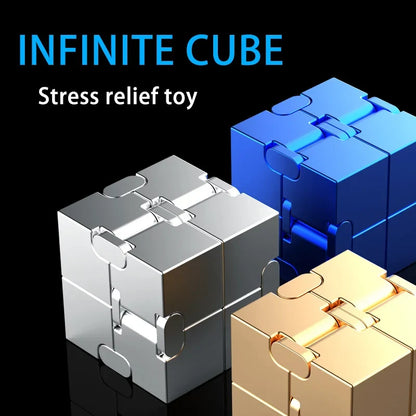 Metal Magic Cube Stress Relief Toy Travel-Friendly Puzzle Focus