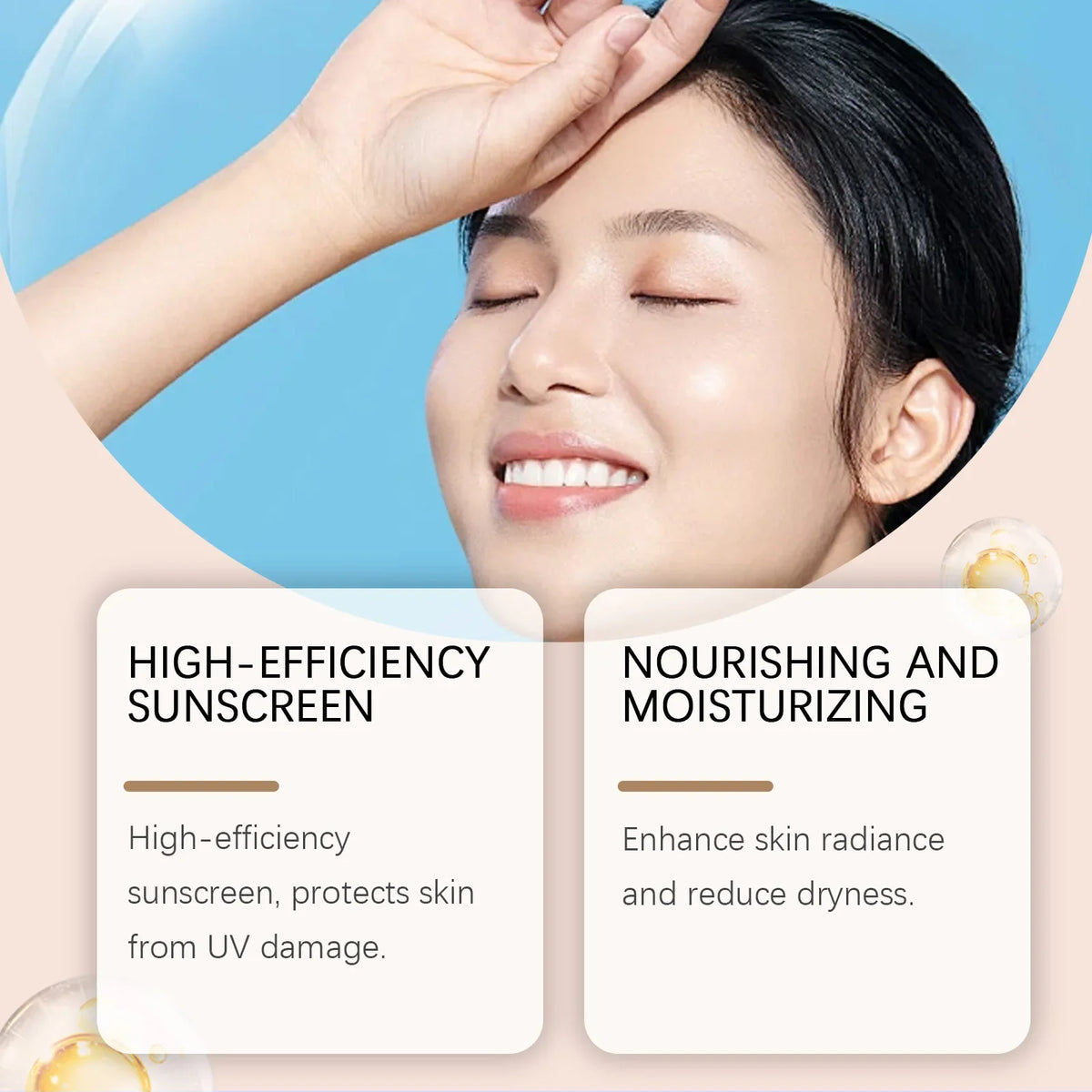 BB Cream Makeup Foundation Primer Water-Resistant SPF 30 Sunscreen Full Coverage Concealer Glow Brightening TikTok Viral