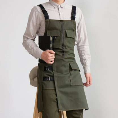 Denim Apron Flexible Work Apron Cotton Canvas Heavy Duty Barista Apron Fall 2025 Sturdy Multi Pocket