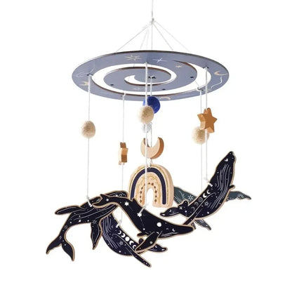 Crib Wooden Mobile Bracket Newborn Sensory Toys Soothing