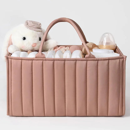 Diaper Organizer Travel-Friendly Foldable Caddy Tote Fall 2025 High Capacity No Zipper Fast Access Baby Maintenance