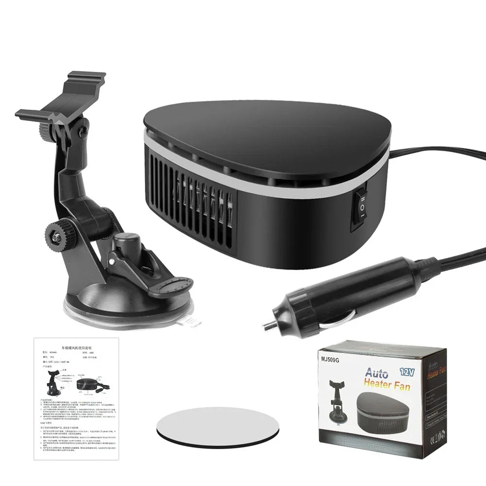 Car2025 Edition Heater 12V Defroster Windshield Defogger 360 Degree Flexible Suction Cup Winter Driving Essentials