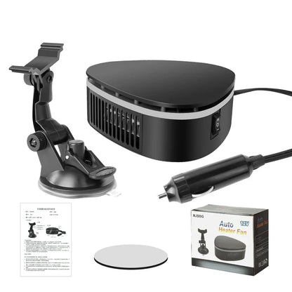 Car2025 Edition Heater 12V Defroster Windshield Defogger 360 Degree Flexible Suction Cup Winter Driving Essentials