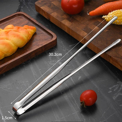 Kitchen & Outdoor 2026 – Stainless Steel BBQ Tongs Anti-Slip Heat Resistant Grill Food Clip