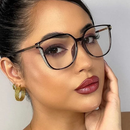 Light Blue Blocking Glasses Big Frame Eyewear Summer 2026 Trend Ultra Light Alloy Frame All Day Comfort