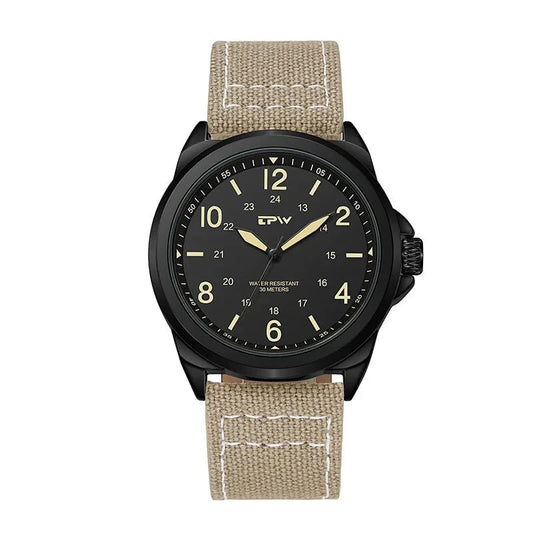 Field Rugged Watch 42mm Fabric Strap Military Analog 30M
