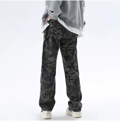 Men’s Oversized Cargo Jeans - Baggy Straight Denim Wear