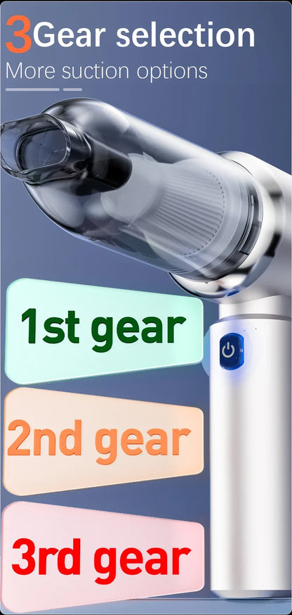 Car Vacuum Cleaner Cordless Mini Hand-Held Strong 6000mAh