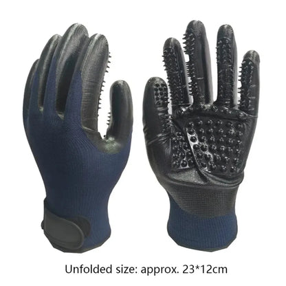Grooming Pet Gloves Teal Rubber Bath Gloves Spring 2026 Hair Removal Non Slip Gentle Massage