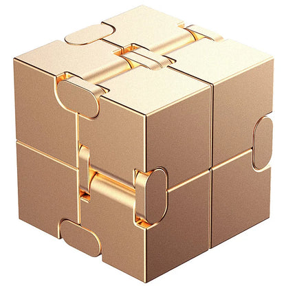 Metal Magic Cube Stress Relief Toy Travel-Friendly Puzzle Focus