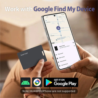 Cordless Battery-Powered Android Item Locator 2026 – Smart Wallet Tracker Card IP68 Water-Resistant