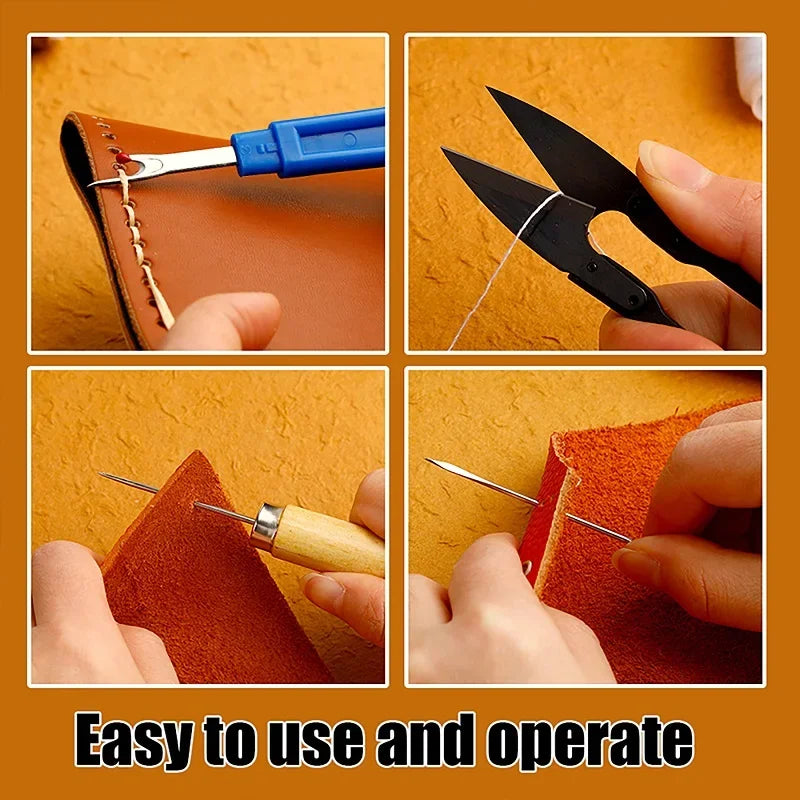 Leather Craft Kit - All-In-One DIY Leather Sewing Device Kit for Household Decor, Fall 2026 Gift Idea